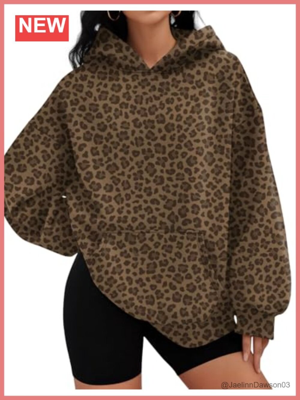 Oversized Fleece Lined Hoodie Pullover Sweatshirt with Pocket Long Sleeve
